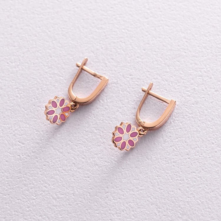 Дитячі золоті сережки "Квіточка" с04796р від ювелірного магазину Онікс - 2