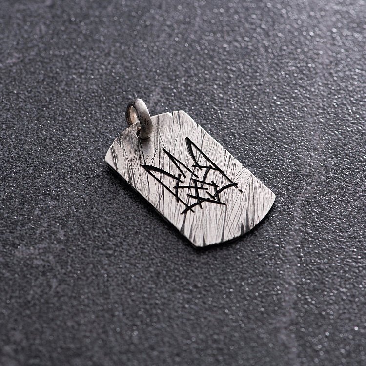 Серебряный жетон "Герб Украины - Тризуб" (маленький) 133349-Т от ювелирного магазина Оникс - 7