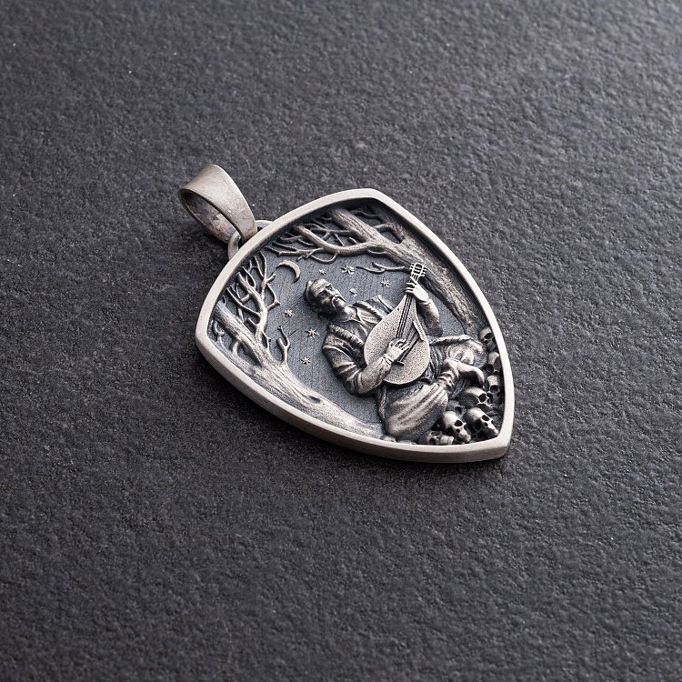 Серебряный кулон "Козак Мамай" 133264 от ювелирного магазина Оникс - 2