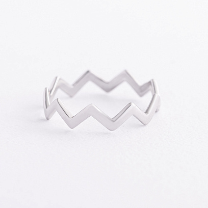 Серебряное кольцо "Zigzag" на фалангу 901-00933
