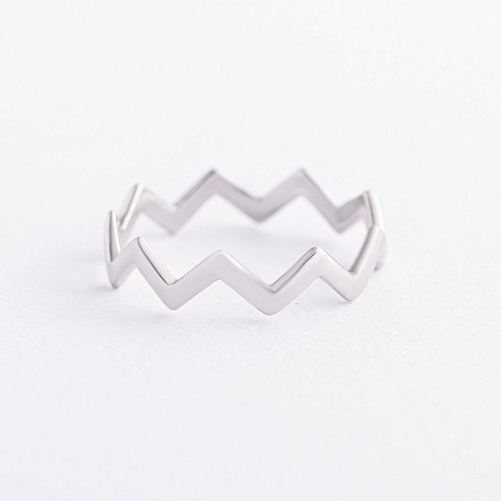 Серебряное кольцо "Zigzag" на фалангу 901-00933