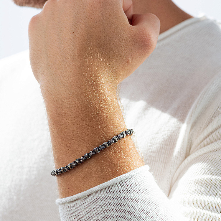 Мужской серебряный браслет 141719 от ювелирного магазина Оникс - 7