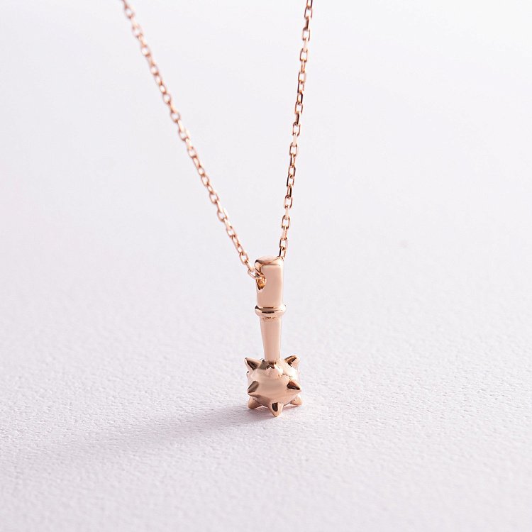 Колье "Булава" в красном золоте кол02238 от ювелирного магазина Оникс