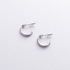 Срібні сережки - пусети "Гримучі змії" 123386 от ювелирного магазина Оникс - 1