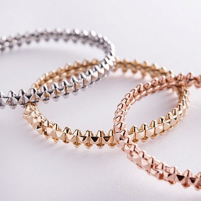 Жорсткий браслет "Тереза" в жовтому золоті б04406 №6