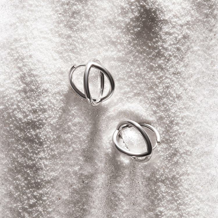 Серебряные серьги "Sphere" 7340 от ювелирного магазина Оникс - 2