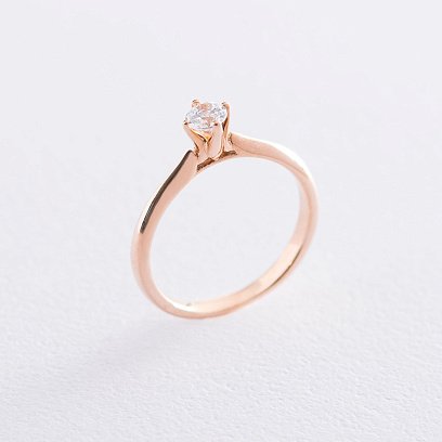 Золота заручальна каблучка (цирконій Swarovski) к06231