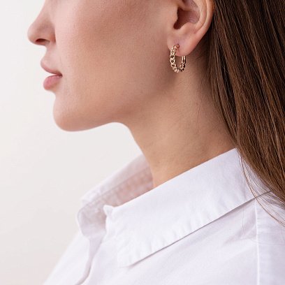 Золоті сережки "Анетт" с07414 №2