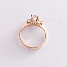 Золотое помолвочное кольцо с фианитами к05886 от ювелирного магазина Оникс