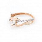 Золотое помолвочное кольцо с фианитами к05581 от ювелирного магазина Оникс - 1