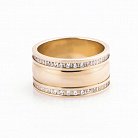 Золотое обручальное кольцо с фианитами обр00771 от ювелирного магазина Оникс - 1