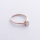 Золотое помолвочное кольцо c сердечком (фианит) к07988 от ювелирного магазина Оникс