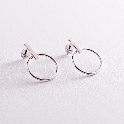 Золоті сережки - пусети "Впевненість" с06685 №2