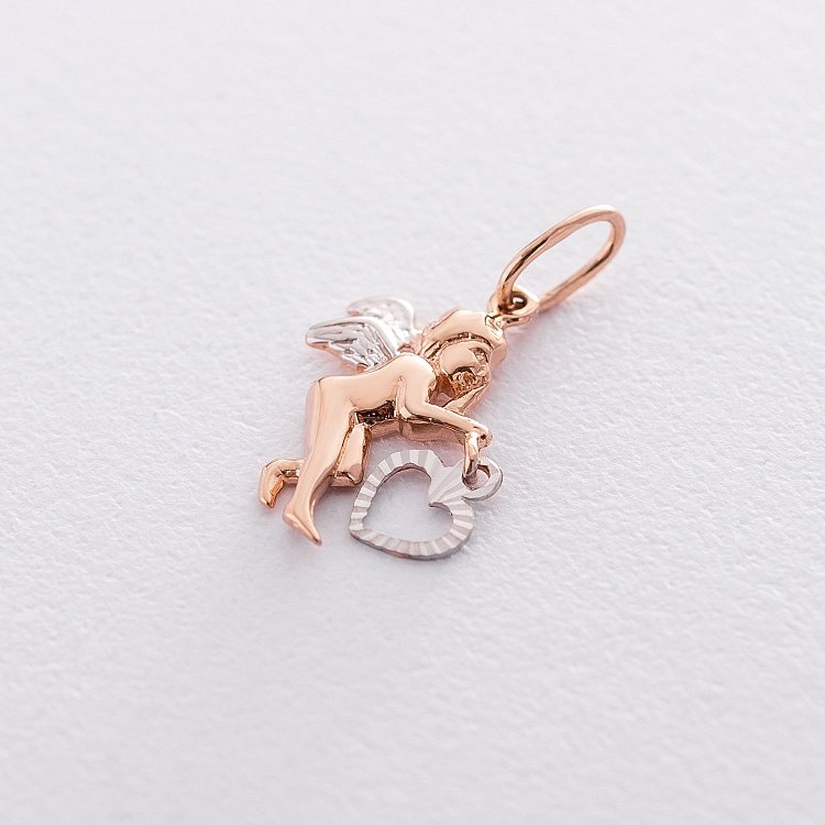 Золотий кулон "Ангел з серцем" п03302 від ювелірного магазину Онікс