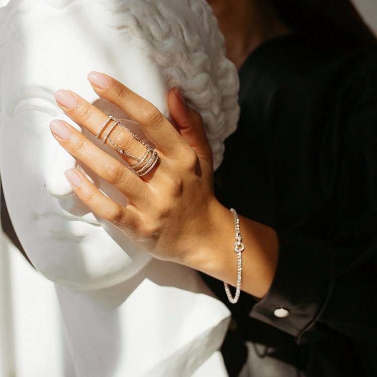 Золотий браслет "Серце" з діамантами бб0023са від ювелірного магазину Онікс - 4