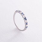 Золотое кольцо с бриллиантами и сапфирами кб0215di от ювелирного магазина Оникс