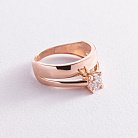 Помолвочное золотое кольцо с фианитом к05782 от ювелирного магазина Оникс