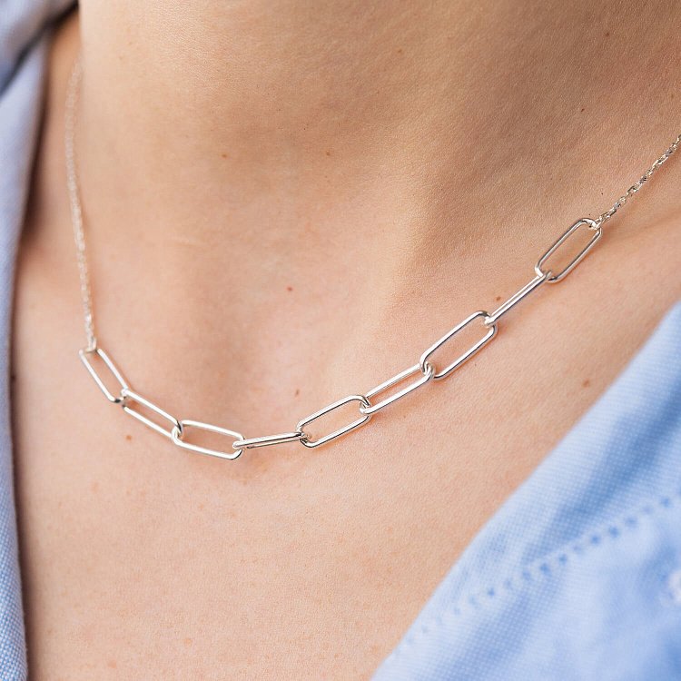 Срібне кольє "Ланцюжок" 181203 від ювелірного магазину Онікс - 6