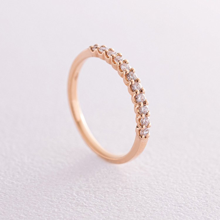 Золотое кольцо с дорожкой камней (бриллианты) кб0457ca от ювелирного магазина Оникс