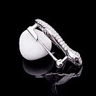 Срібна брошка "Змія" з фіанітами 16092 от ювелирного магазина Оникс - 2