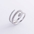 Золотое кольцо "Змея" с бриллиантами кб0523ca от ювелирного магазина Оникс