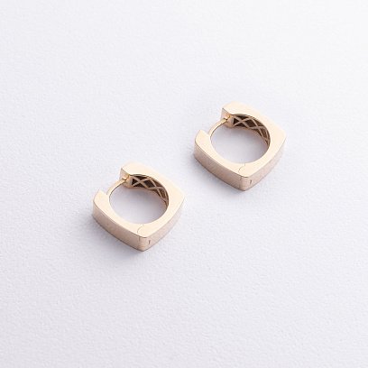 Сережки - кільця "Eleonora" у жовтому золоті с09274 №2