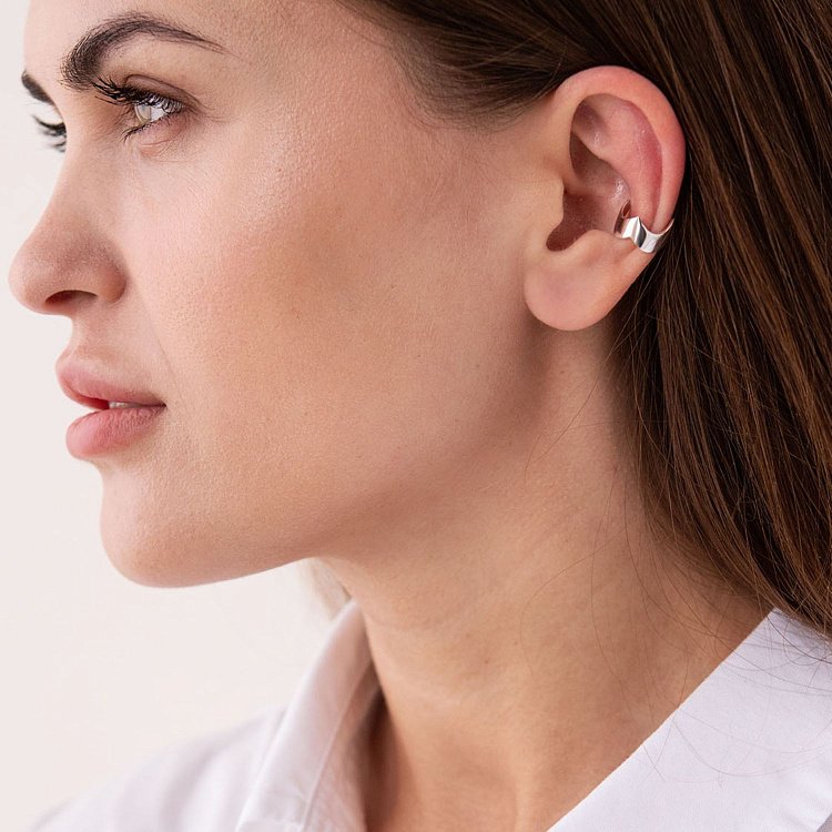 Срібна сережка - каффа 123017 від ювелірного магазину Онікс - 5