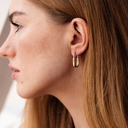 Сережки "Camilla" у жовтому золоті с08887 №2