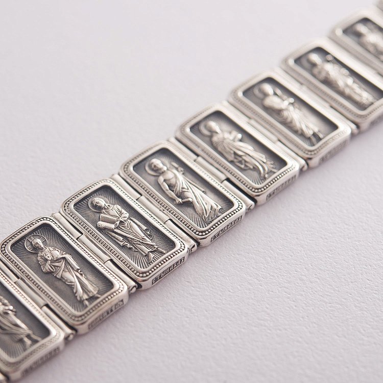 ﻿Срібний браслет "Дванадцять апостолів" 141436 від ювелірного магазину Онікс - 4