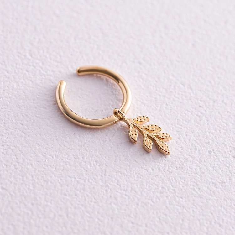 Каффа "Веточка" в  желтом золоте с08044 от ювелирного магазина Оникс - 3