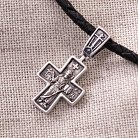 Срібний хрест з чорнінням 132516 от ювелирного магазина Оникс - 1
