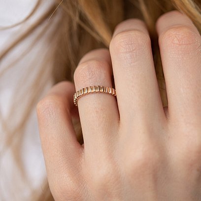 Каблучка "Бріттані" у червоному золоті к07473 №6