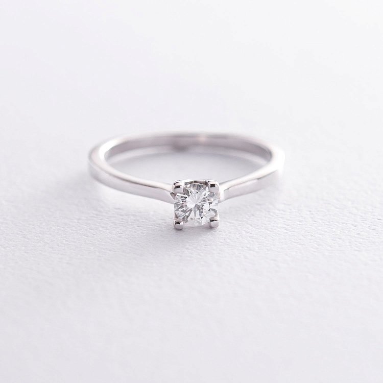 Помолвочное кольцо в белом золоте (бриллиант) кб0276 от ювелирного магазина Оникс - 2