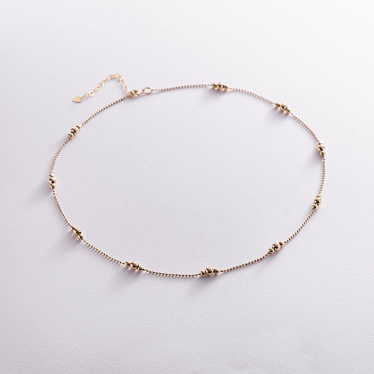 Колье "Шарики" в желтом золоте кол02023 от ювелирного магазина Оникс