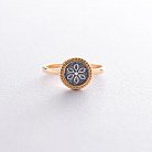 Кольцо "Цветок" в серебре (позолота, чернение) 112300 от ювелирного магазина Оникс