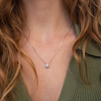 Золота підвіска з діамантами пб0029cha №4