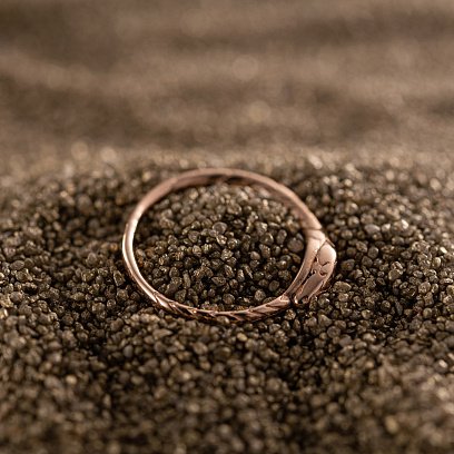 Золотое кольцо "Змей Уроборос" к07037 №15