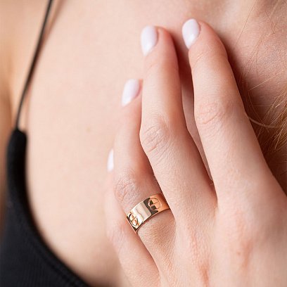 Золотое кольцо "Love" к05832 №4