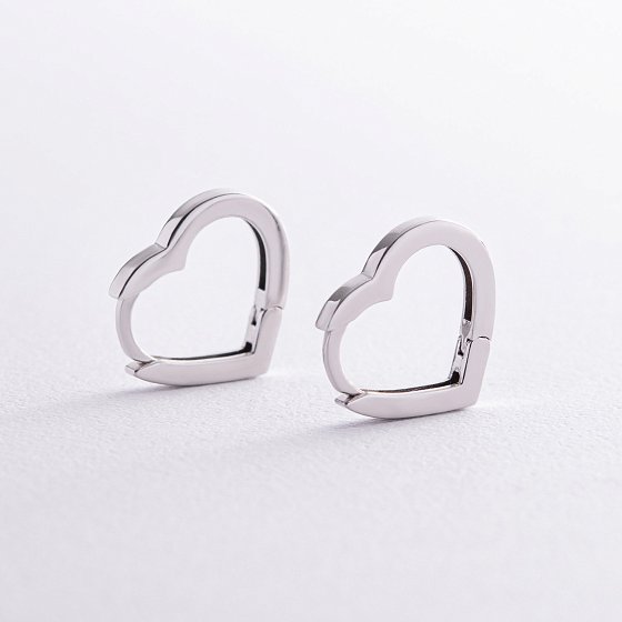 Серебряные серьги "Сердечки" OR111510