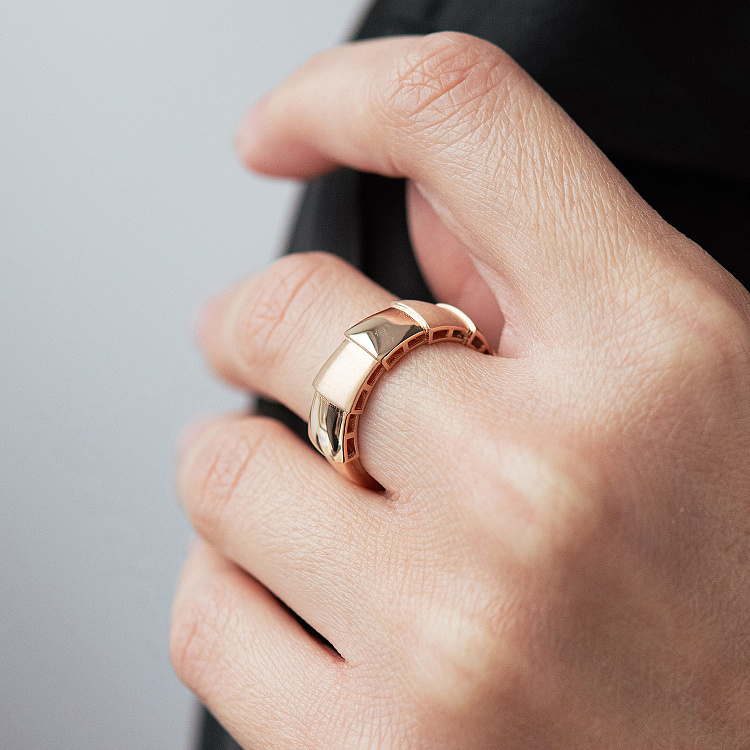 Золотое кольцо "Змея" к08394 от ювелирного магазина Оникс - 4