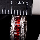 Срібний перстень з червоними фіанітами 11750к от ювелирного магазина Оникс - 3