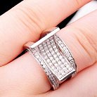 Срібний перстень з фіанітами "Геометрія" 11682 от ювелирного магазина Оникс - 6