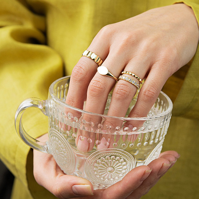 Печатка у жовтому золоті (можливе гравіювання) к08428 №6