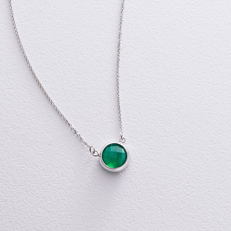 Золотое колье с ониксом кол01546 от ювелирного магазина Оникс