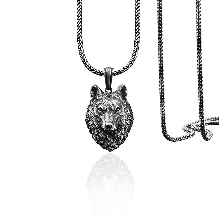 Срібний кулон "Дикий вовк" 133195 від ювелірного магазину Онікс - 2