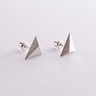 Сережки - пусети "Піраміда" у сріблі 123266 от ювелирного магазина Оникс - 2