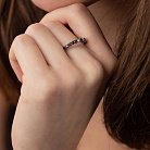 Золотое кольцо с белыми и черными бриллиантами кб0471di от ювелирного магазина Оникс - 1