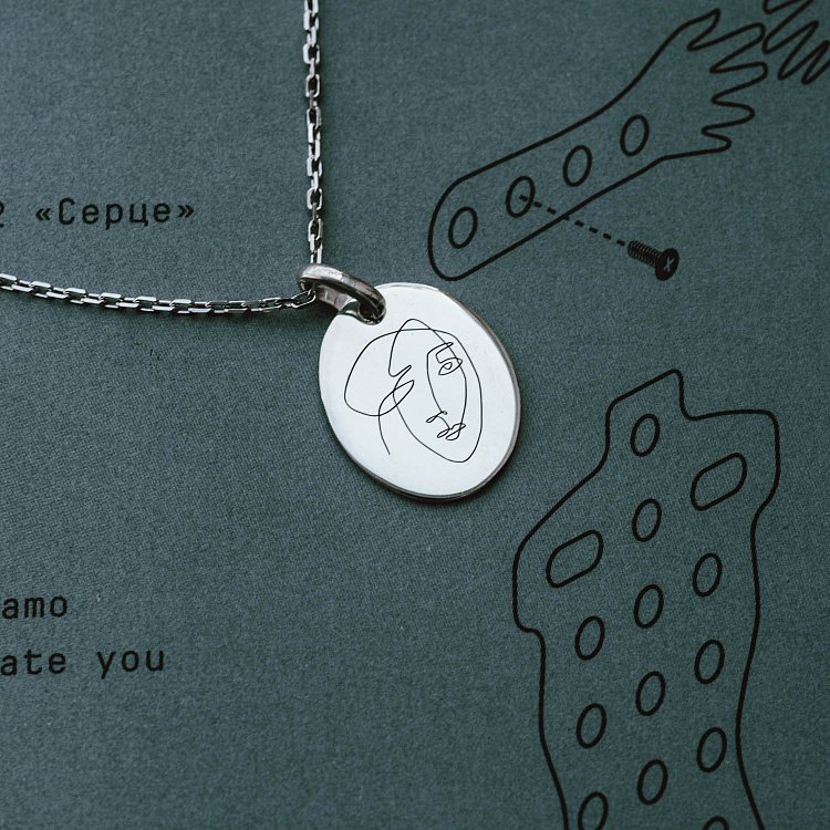 Срібний кулон "Мрійливість" (овальний) 133045кул від ювелірного магазину Онікс - 9