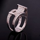 Срібний перстень з фіанітами "Геометрія" 11682 от ювелирного магазина Оникс - 8