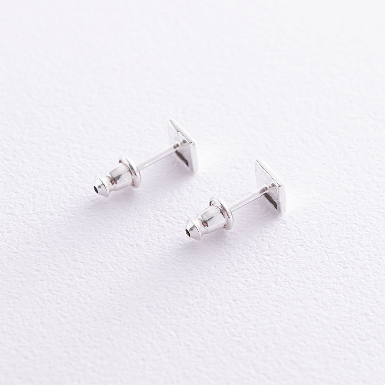 Серебряные серьги "Квадратики" 122557 от ювелирного магазина Оникс - 2